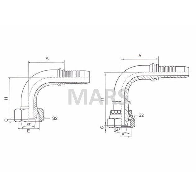 Hydr.koncovka DKOL DN4 / M10x1 90°